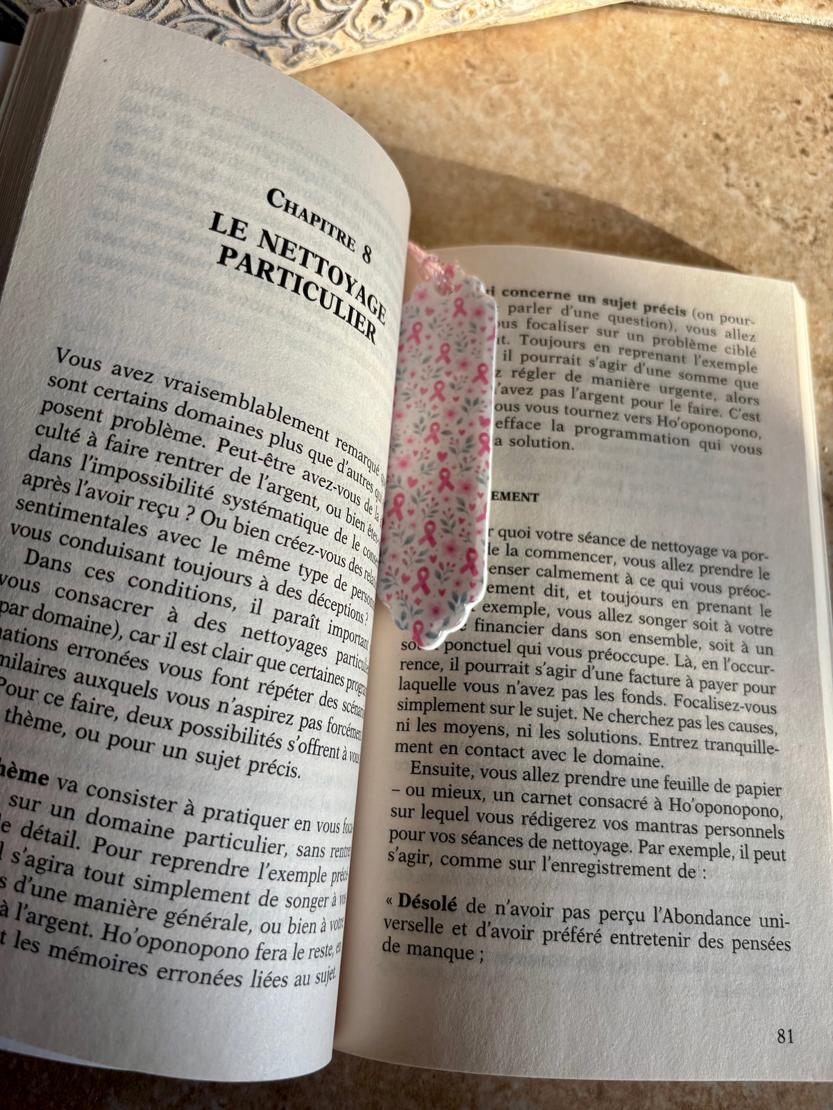 Marque-page octobre rose